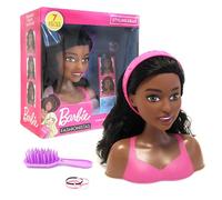Barbie Styling Head, 17 Pieces Include Styling Accessories, Hair Styling for Kids, by Just Play (Black)