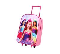 Barbie Suitcase With Wheels Kids Trolley Holiday Travel Bag Extendable Handle