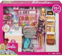 Barbie Supermarket Set Playset Blonde 25 + Pieces With Doll