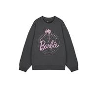 Barbie Womens Grey Sweatshirt | Malibu Beach Graphic Jumper | Cosy Pullover Sweater for Women | Stylish Casual Top Doll Fashion Apparel | Trendy Grey Jumper for Ladies and Teens