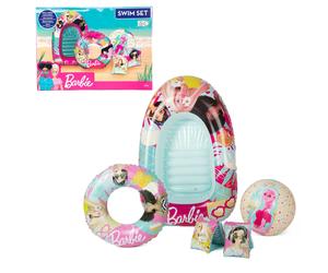 Barbie Swim Pack - Swim Ring, Armbands, Beach Ball & Boat