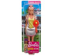 Barbie Tennis Player Career Doll Yellow Dress Red Racquet 30cm