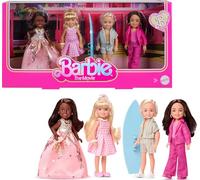 Barbie The Movie Chelsea Collectible 4-Pack Dolls, Includes, Ken, President, Gloria Characters with Removable Outfits, JBH77