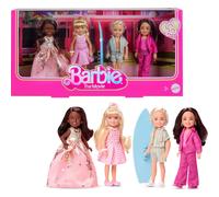 Barbie The Movie Chelsea Collectible 4-Pack Dolls, Includes, Ken, President, Gloria Characters with Removable Outfits, JBH77