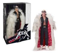 Barbie The Movie Collectible Ken Doll Wearing Big Faux Fur Coat and Bl