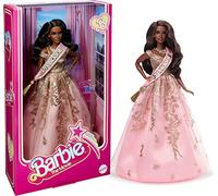 Barbie The Movie Doll, President Barbie Collectible Wearing Shimmery Pink and Gold Dress with Sash , HPK05
