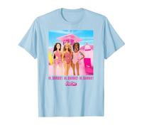 Barbie The Movie - Hi Barbie Beach T-Shirt, Men, Baby Blue, 3X-Large