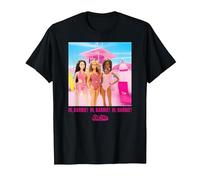 Barbie The Movie - Hi Barbie Beach T-Shirt, Men, Black, 6X-Large