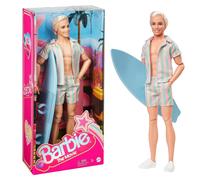 Barbie The Movie Ken Doll Wearing Pastel Pink and Green Striped Beac (US IMPORT)