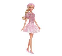 Barbie The Movie Doll, Margot Robbie as, Collectible Doll Wearing Pink Blouse & Skirt Tutu Outfit, With Styled Hair & Matching Jewelry, JBJ53