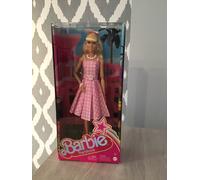 Barbie The Movie Doll, Margot Robbie Barbie Doll with Pink and White Gingham Dre