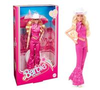 The Movie Doll, Margot Robbie Barbie Doll with Pink Western Outfit Including White Cowgirl Hat from Barbie Movie, Toys for Ages 3 and Up, One Barbie