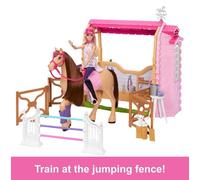 Barbie Toy Stable Playset with Doll, Horse & Accessories, 25+ Pieces 6...