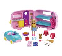 Barbie Toys Age 3+, Camper Playset with Chelsea Doll and Accessories Including Puppy, Car, Camper and More, FXG90