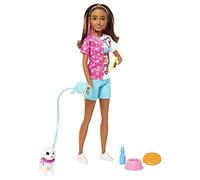 Barbie Toys, Skipper Doll and Dog Walker Playset with Puppy and 5 Accessories, First Jobs, HKD77