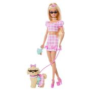 Barbie Twinning Looks Doll with Pet Dog in Matching Pink Gingham Clothes