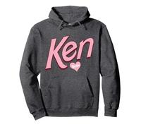 Barbie Valentine's Day Ken Love Pullover Hoodie, Adult Unisex, Dark Heather Grey, Large
