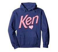 Barbie Valentine's Day Ken Love Pullover Hoodie, Adult Unisex, Navy Blue, X-Large