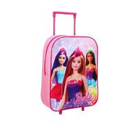 Barbie Wheeled Trolley Bag Kids Travel Suitcase Foldable 42cm x 30cm x 10cm