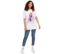 Barbie White Barbie Doll Christmas Graphic Short Sleeved T-Shirt Womens