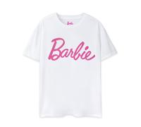 Barbie Womens White Classic Logo Short Sleeved T-Shirt - Medium