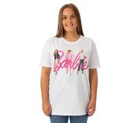 Barbie Womens White Dolls In Logo Short Sleeved T-Shirt - XXX-Large