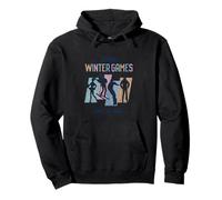 Barbie - Winter Games Retro Skate Ski Board Design Pullover Hoodie