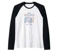 Barbie - Winter Games Retro Skate Ski Board Design Raglan Baseball Tee