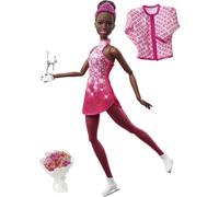 Barbie Winter Sports Ice Skater Brunette Doll 12 Inches with Pink Dress Jacket