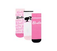 Barbie Women's Ankle Socks 3 Pack in Pink | Size: 4-6 Barbie Pink 4-6