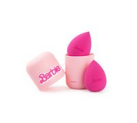 Barbie Makeup Blender Set | Ladies Beauty Sponge Set of 2 with Barbie Storage in Pink | Blending Face Applicator Sponges with Makeup Box | Mattel Movie Merchandise