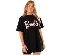 Barbie Womens Black Logo Oversized Short Sleeved T-Shirt - Medium