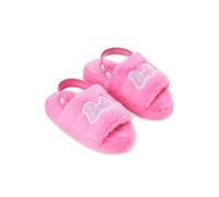 Barbie Women's Fluffy Slippers, Comfy Mule House Shoes - Cosy Gifts for Her (Pink, 3 UK)