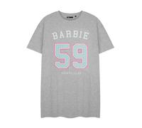 Barbie Womens Grey 59 Night Dress Short Sleeve Nightdress - Small