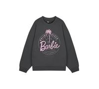 Barbie Womens Grey Sweatshirt | Malibu Beach Graphic Jumper | Cosy Pullover Sweater for Women | Stylish Casual Top Doll Fashion Apparel | Trendy Grey Jumper for Ladies and Teens