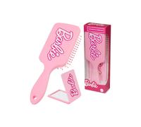 Barbie Detangle Hair Brush for Women Teenagers Girls, Paddle Brush and Compact Mirror Set - Gifts for Her