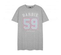 Barbie Womens/Ladies 59 Sports Club Short-Sleeved Nightdress Grey Marl S