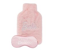 Barbie Womens/ladies Appliqué Logo Hot Water Bottle Cover Set Pink (One Size)