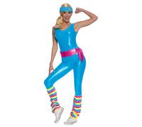 Barbie Womens/Ladies Deluxe Sports Costume Blue/Pink M