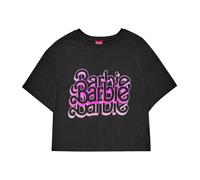Barbie Womens/Ladies Logo Acid Wash Crop Top NS7604