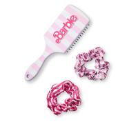 Barbie Womens Pink Retro Stripe Hair Brush and Scrunchie Set (One Size)