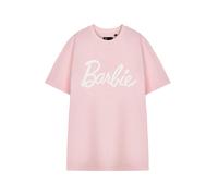 Barbie Womens T-Shirt | Ladies Pink Short Sleeve Graphic Tee | Classic Logo Doll Stylish Apparel Top | Fashion Toy Cartoon Movie Film Merchandise Gift