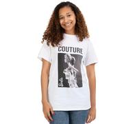 Barbie Womens White Barbie Doll Couture Graphic Short Sleeved T-Shirt - X-Large