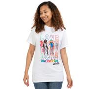Barbie Womens White Barbie Dolls Short Sleeved T-Shirt - Small