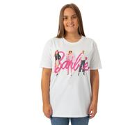 Barbie Womens White Dolls In Logo Short Sleeved T-Shirt - XX-Large