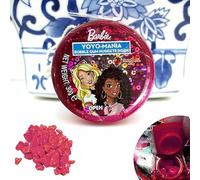 Barbie Yo-Yo with Strawberry Bubble Gum - Fun Candy Yo-Yo Toy for Kids Age 5+, Non-Toxic Plastic, Party Favor, Stocking Filler, for Girls, Lightweight Travel Toy