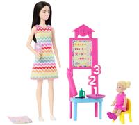 Barbie You Can Be Anything - Teacher Doll With Black Hair With Toddler and Teaching Accessories