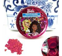Barbie Yoyo with Strawberry Bubble Gum 30g - Yo-Yo with Auto Return and String Trick for Beginners, Candy Novelty Toy, Fun Kids Yoyo Toy Gift for Christmas