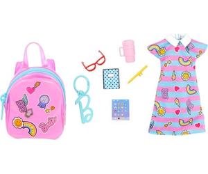 Barbie Zestaw modowy premium, sukienka paski
