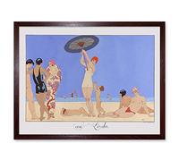 Barbier Paris Lido Costumes Art Nouveau Art Print Framed Poster Wall Decor 12x16 inch